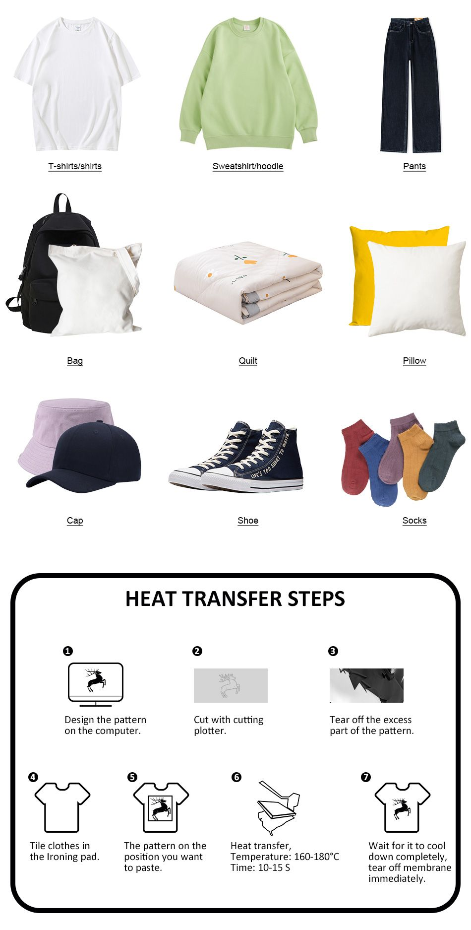 White PU Heat Transfer Vinyl Roll – Premium Iron-On Vinyl for T-Shirts & Fabrics