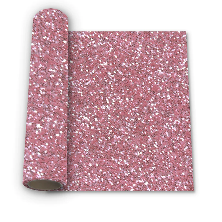 Rose Gold Diamond Glitter Heat Transfer Vinyl For T-Shirt Iron On Vinyl Roll