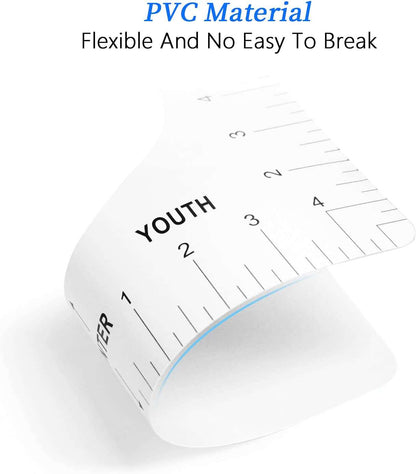 Crafted ByU 4Pcs T-Shirt Ruler Craft Guide Alignment application examples on finished custom craft projects
