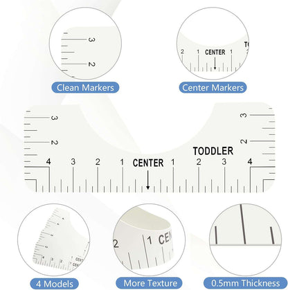 Crafted ByU 4Pcs T-Shirt Ruler Craft Guide Alignment product detail image 3