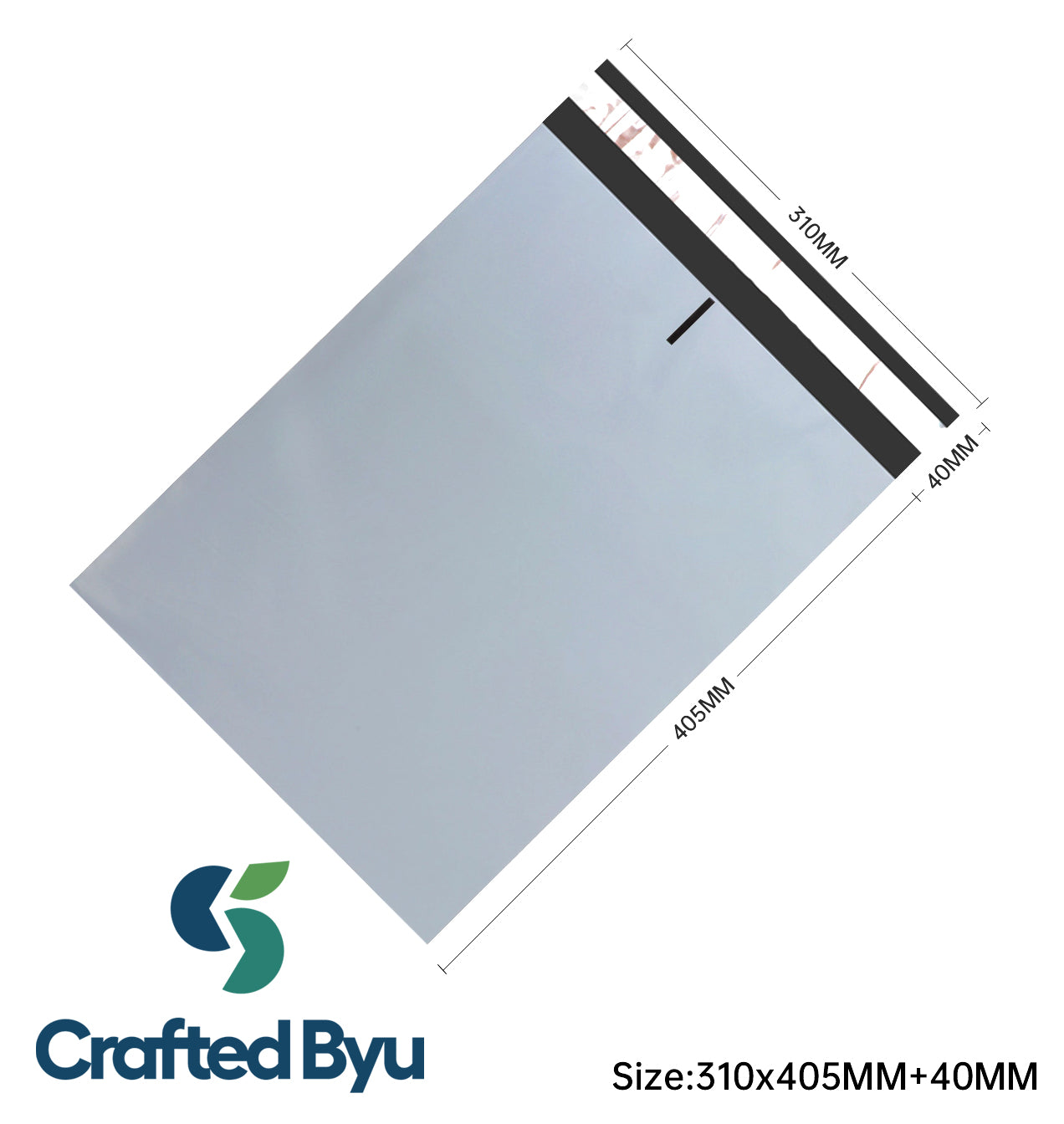 Crafted ByU 10 PCS Recycled Plastic Mailing Bags – 310x405mm | Strong Self Seal | Eco-Friendly application examples on finished custom craft projects