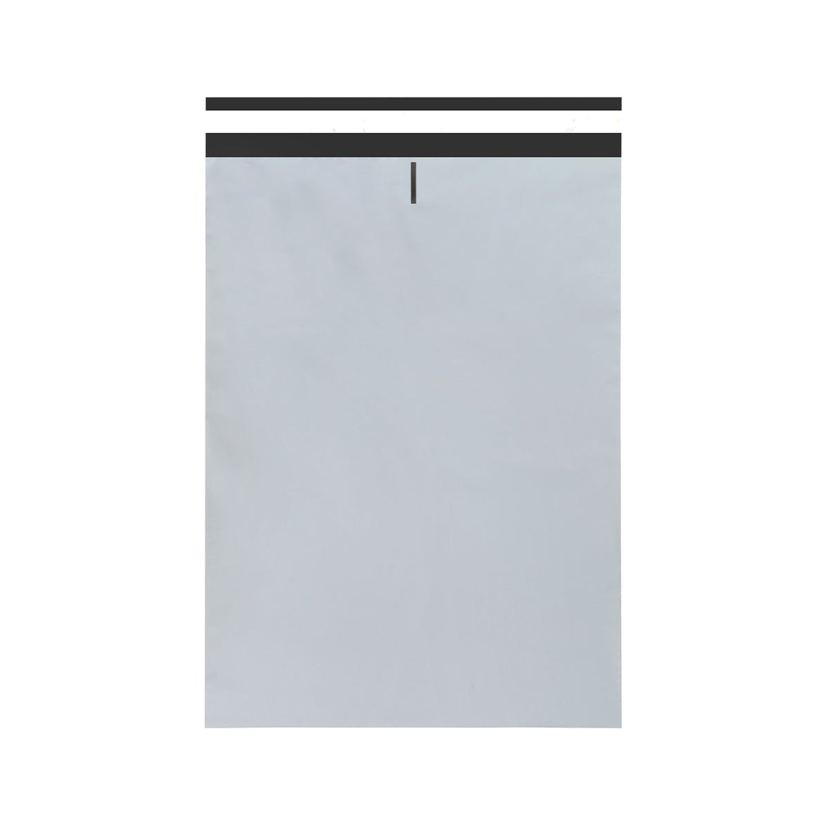 Grey 350 x 480 mm recycled plastic mailing bag with self-adhesive closure
