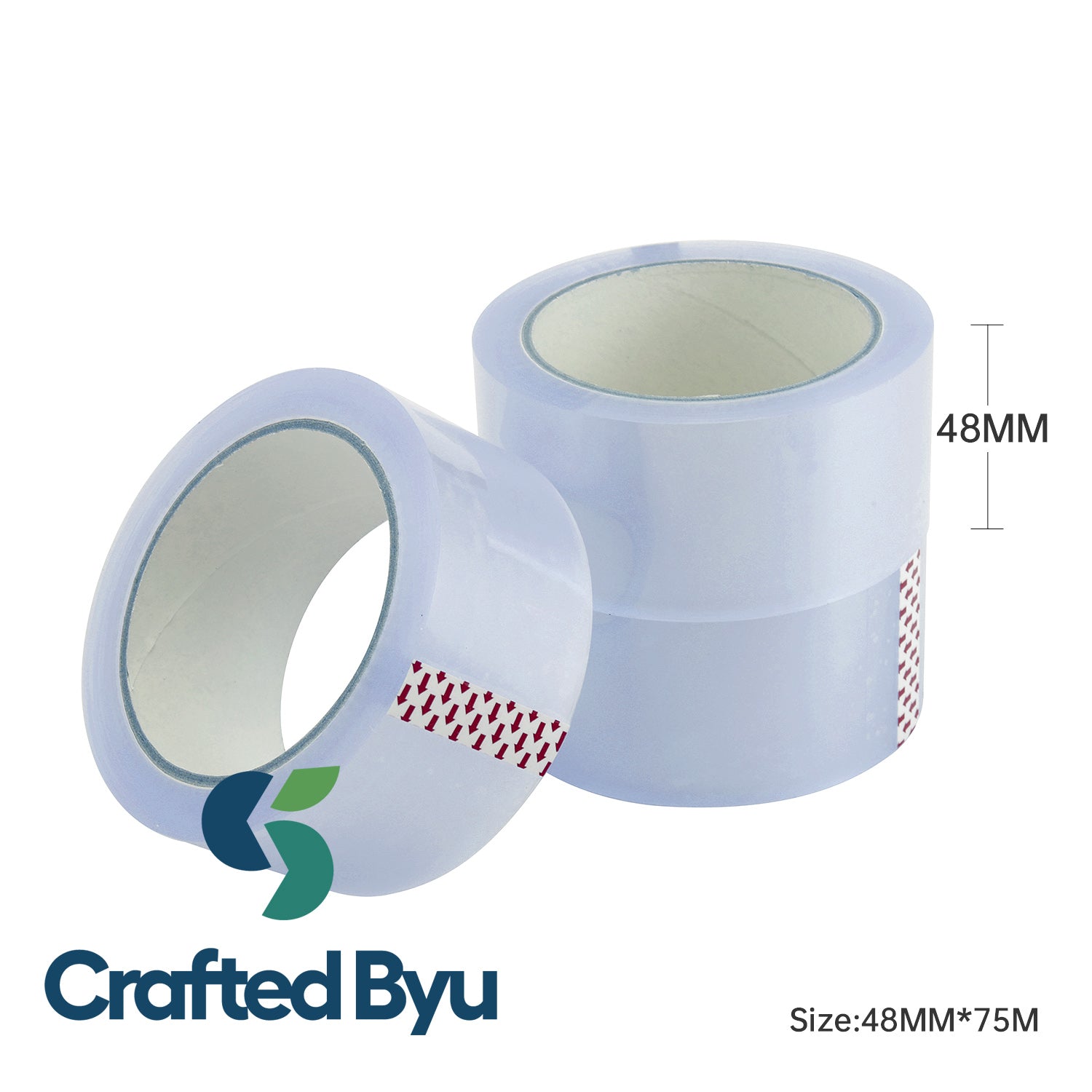 Crafted ByU 6 x Clear Tape – Strong, Multipurpose Transparent Adhesive Tape 48mm x 75m product detail image 3