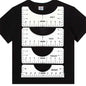 Set of 4 white T-shirt alignment rulers for precise HTV vinyl placement and screen printing design alignment on adult and kids tees.