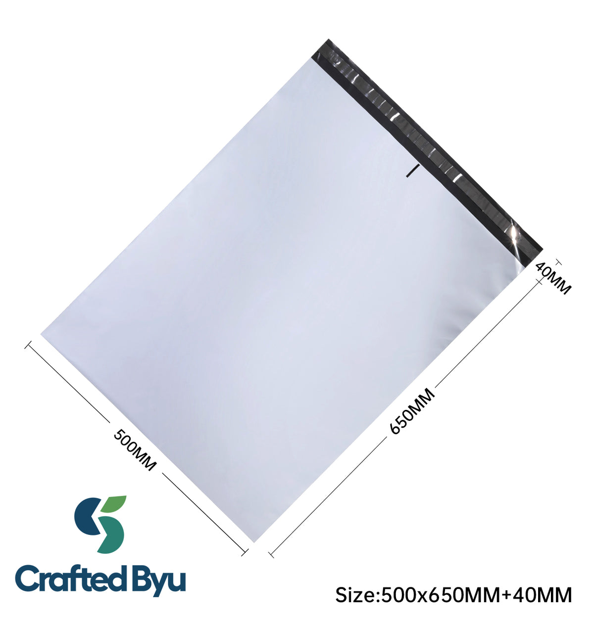 Crafted ByU 10 PCS Recycled Plastic Mailing Bags – 500x650mm | Strong Self Seal | Eco-Friendly application examples on finished custom craft projects