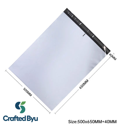 Crafted ByU 10 PCS Recycled Plastic Mailing Bags – 500x650mm | Strong Self Seal | Eco-Friendly application examples on finished custom craft projects