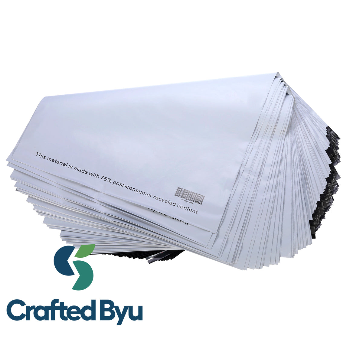 Crafted ByU 10 PCS Recycled Plastic Mailing Bags – 500x650mm | Strong Self Seal | Eco-Friendly product guide showing the colour, finish and available options