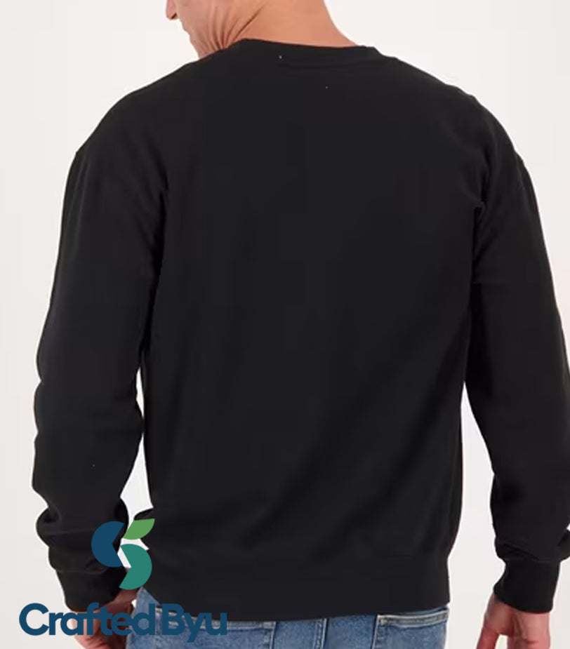 Crafted ByU Men’s Crew Neck Fleece Jumpsuit with Hero Design – Stylish & Comfortable application examples on finished custom craft projects