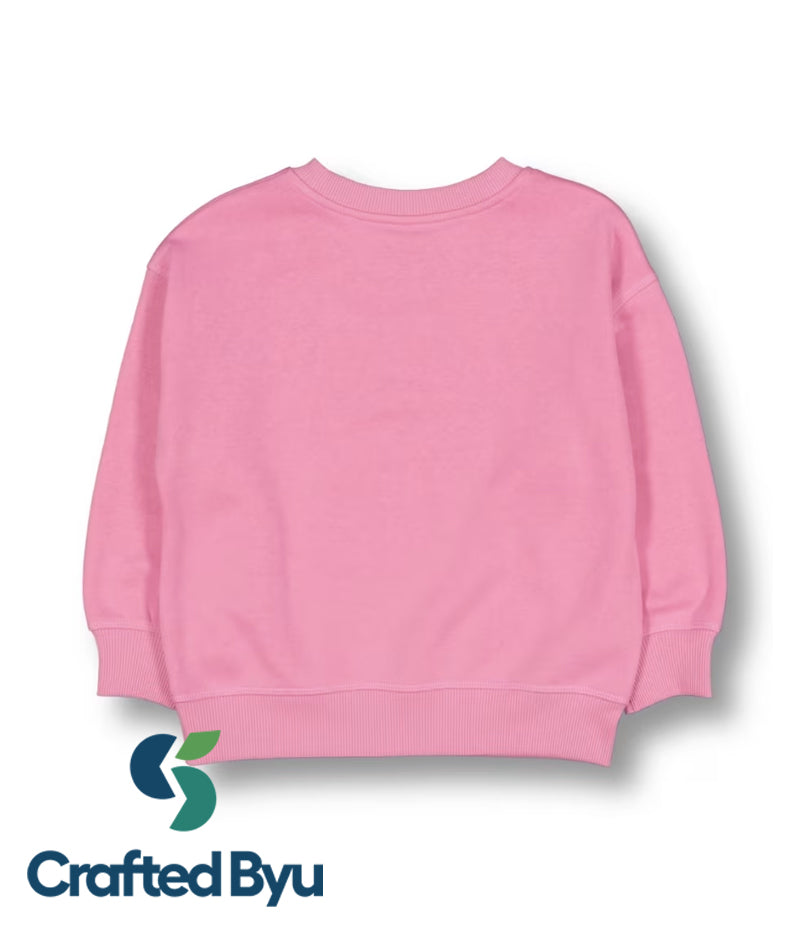 Crafted ByU Girls Fleece Sweat Top – Cozy & Cute Love Design for Girls application examples on finished custom craft projects