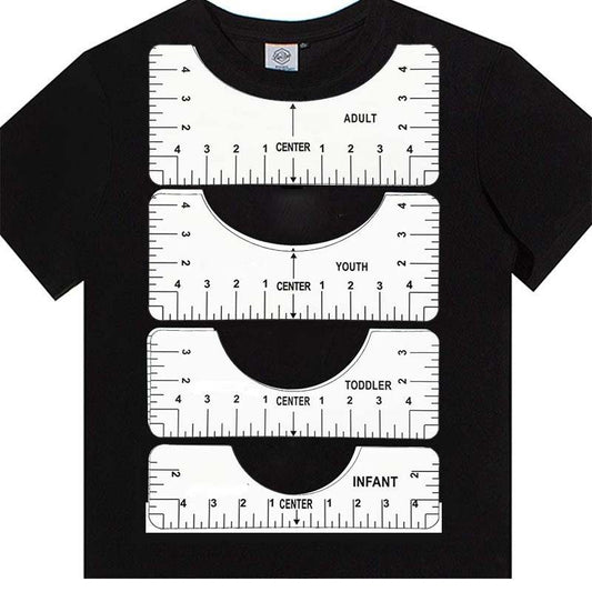 4Pcs T-Shirt Ruler Craft Guide Alignment