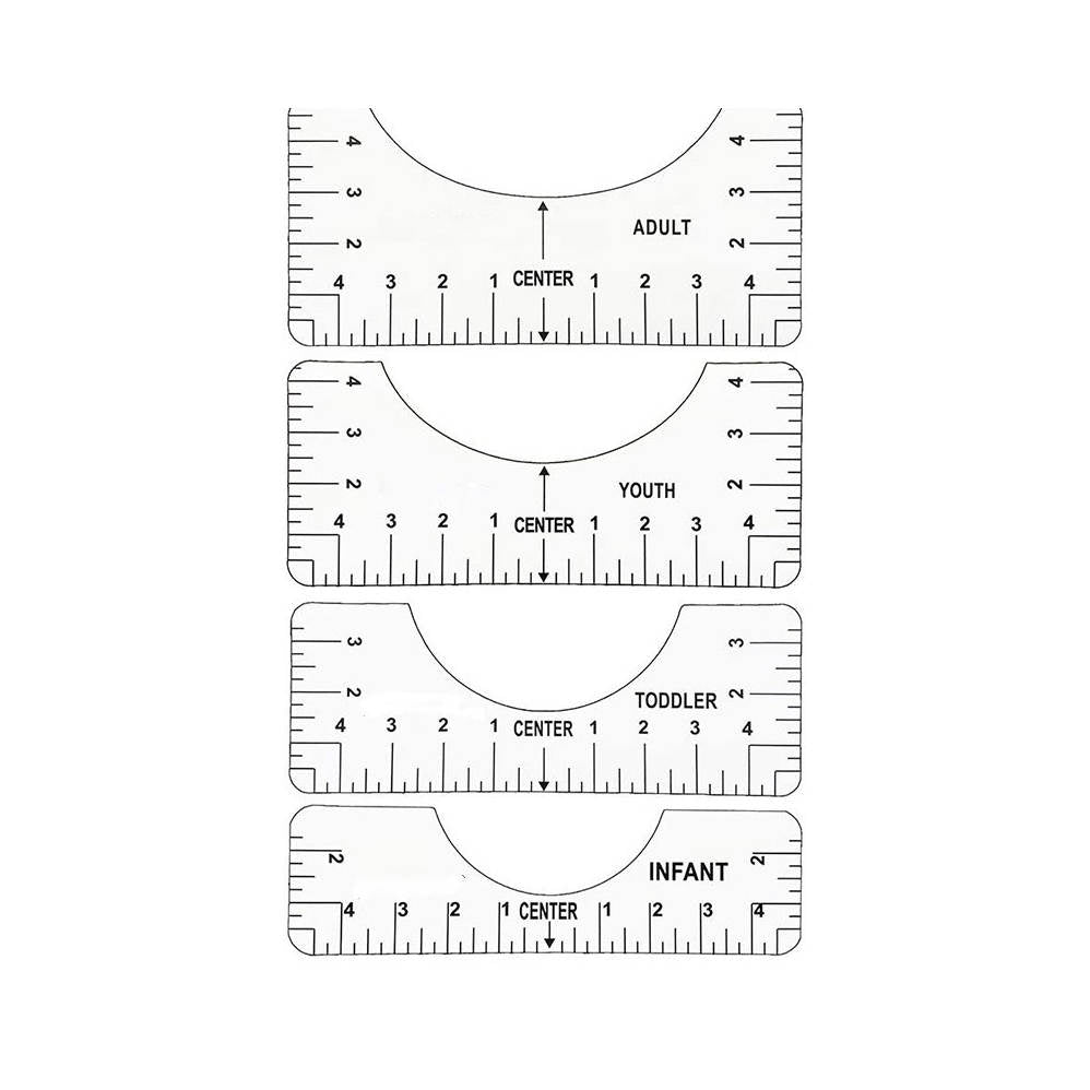 Crafted ByU 4Pcs T-Shirt Ruler Craft Guide Alignment product detail image 4
