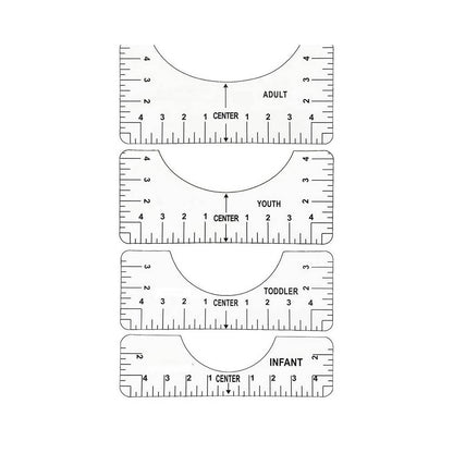Crafted ByU 4Pcs T-Shirt Ruler Craft Guide Alignment product detail image 4