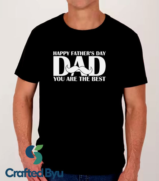 Crafted ByU Dad You Are The Best T-Shirt – Heartfelt Father’s Day Gift product guide showing the colour, finish and available options