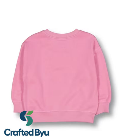 Crafted ByU Toddler Girls Fleece Sweat Top – Cozy & Cute Auslan Design application examples on finished custom craft projects