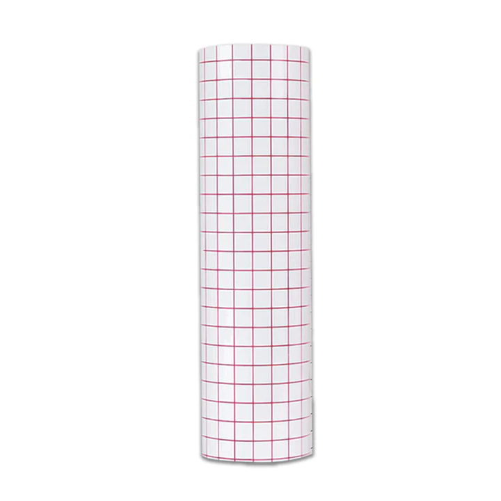 Crafted ByU Clear Grid Transfer Paper Tape Roll For Adhesive Vinyl product guide showing the colour, finish and available options
