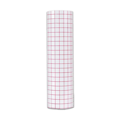Crafted ByU Clear Grid Transfer Paper Tape Roll For Adhesive Vinyl product guide showing the colour, finish and available options