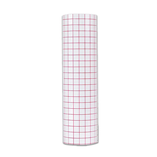 Crafted ByU Clear Grid Transfer Paper Tape Roll For Adhesive Vinyl product guide showing the colour, finish and available options