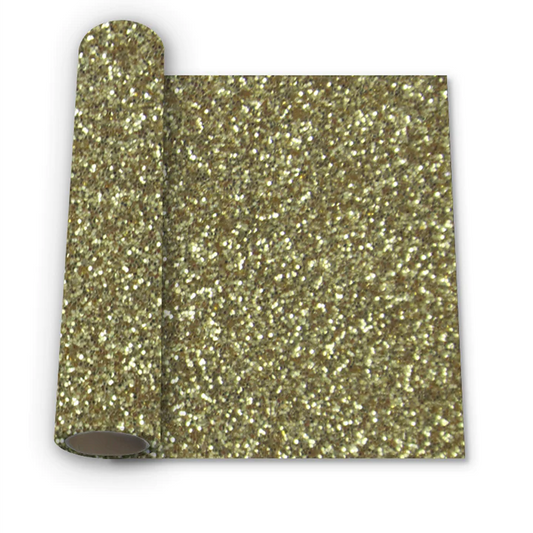 Rich Gold Diamond Glitter Heat Transfer Vinyl For T-Shirt Iron On Vinyl Roll