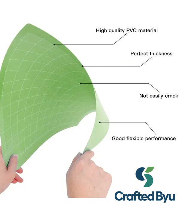 Crafted ByU PVC Adhesive Cutting Mat Base Plate 30.48x30.48cm (12" x 12") – Compatible with Cricut Explore & Maker product detail image 8