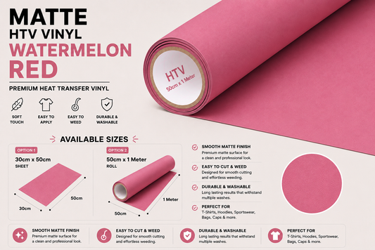 Watermelon Red Heat Transfer Vinyl For T-Shirt Iron On Vinyl Roll