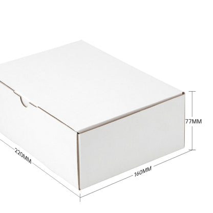 White die-cut mailing box 220 x 160 x 77 mm – 10 pack – product view 3